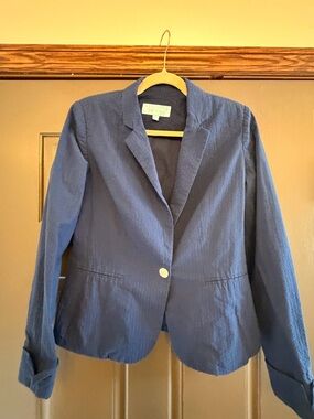 Draper James Navy Single-Button Blazer